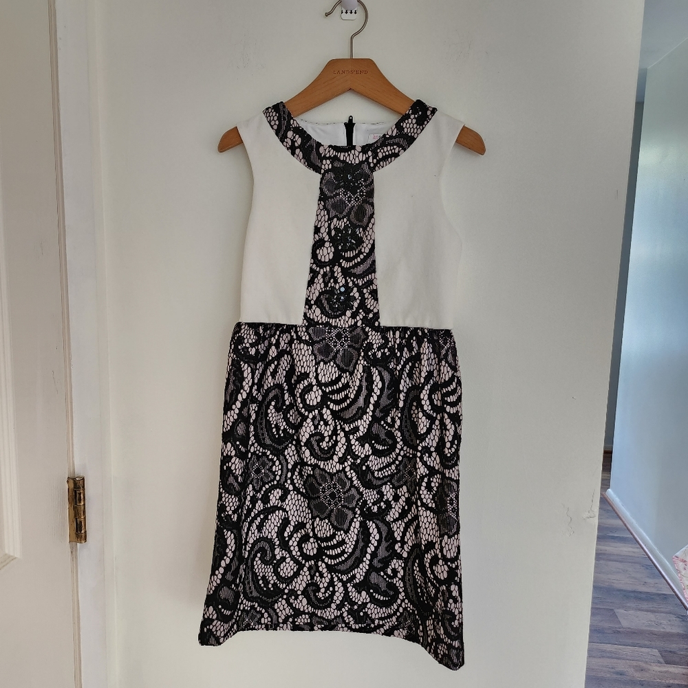 KC PARKER HARTSTRINGS girls black Lace Special occasion dress
